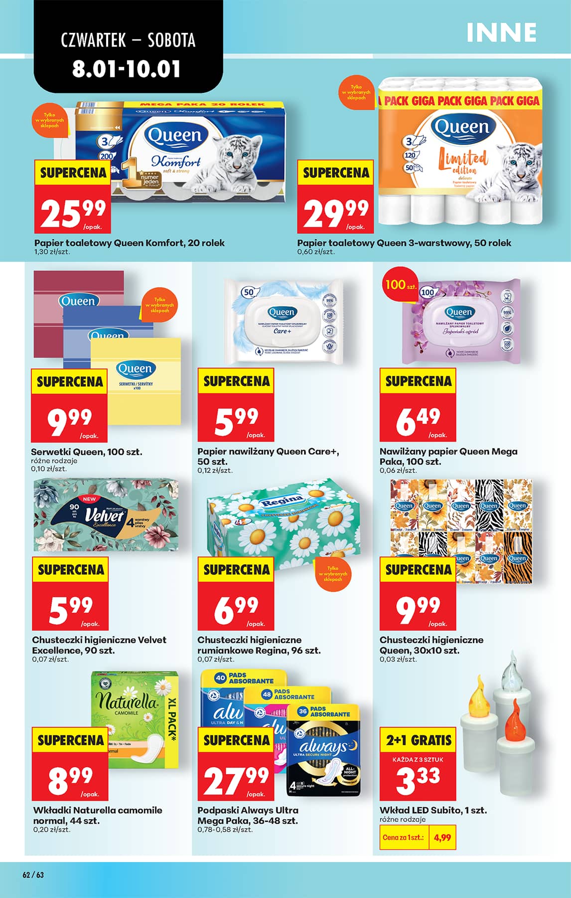 Biedronka - Codziennie niskie ceny P oferta od 08.01 72 puslapis