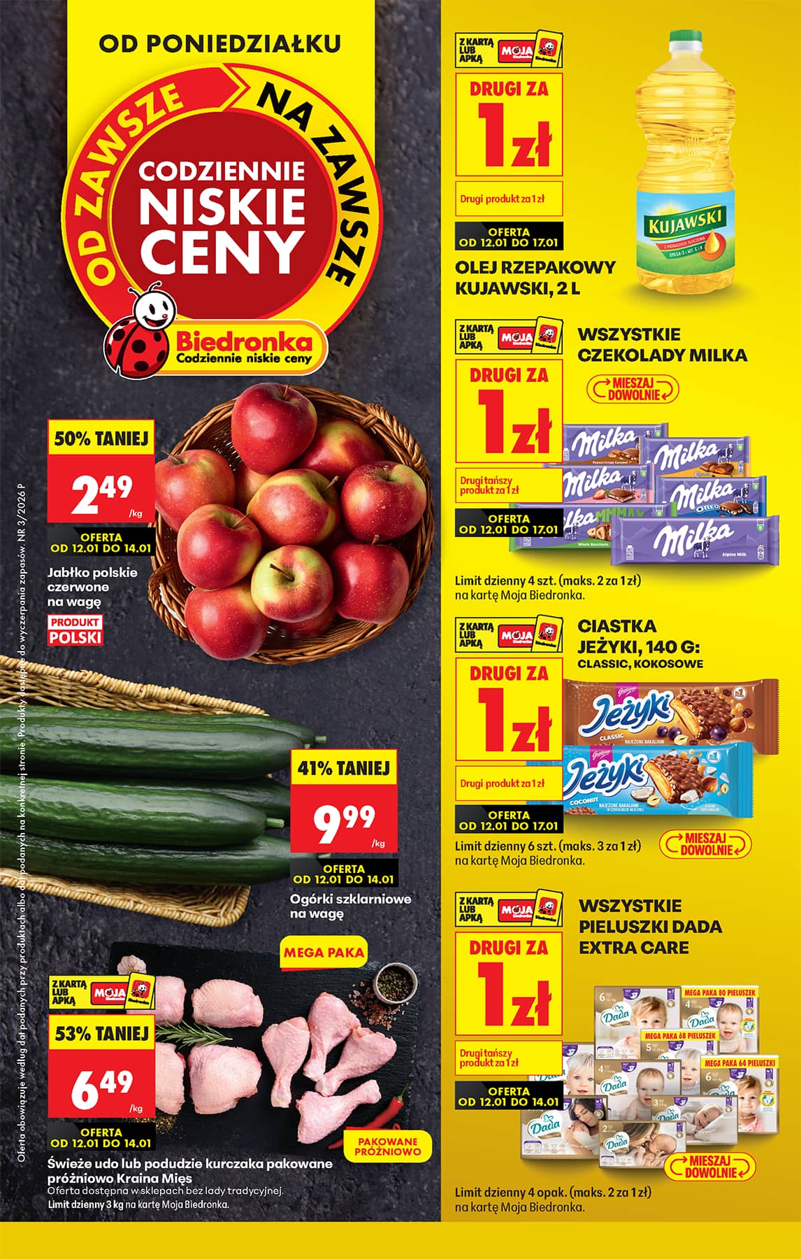 Biedronka - Codziennie niskie ceny P oferta od 12.01 1 puslapis