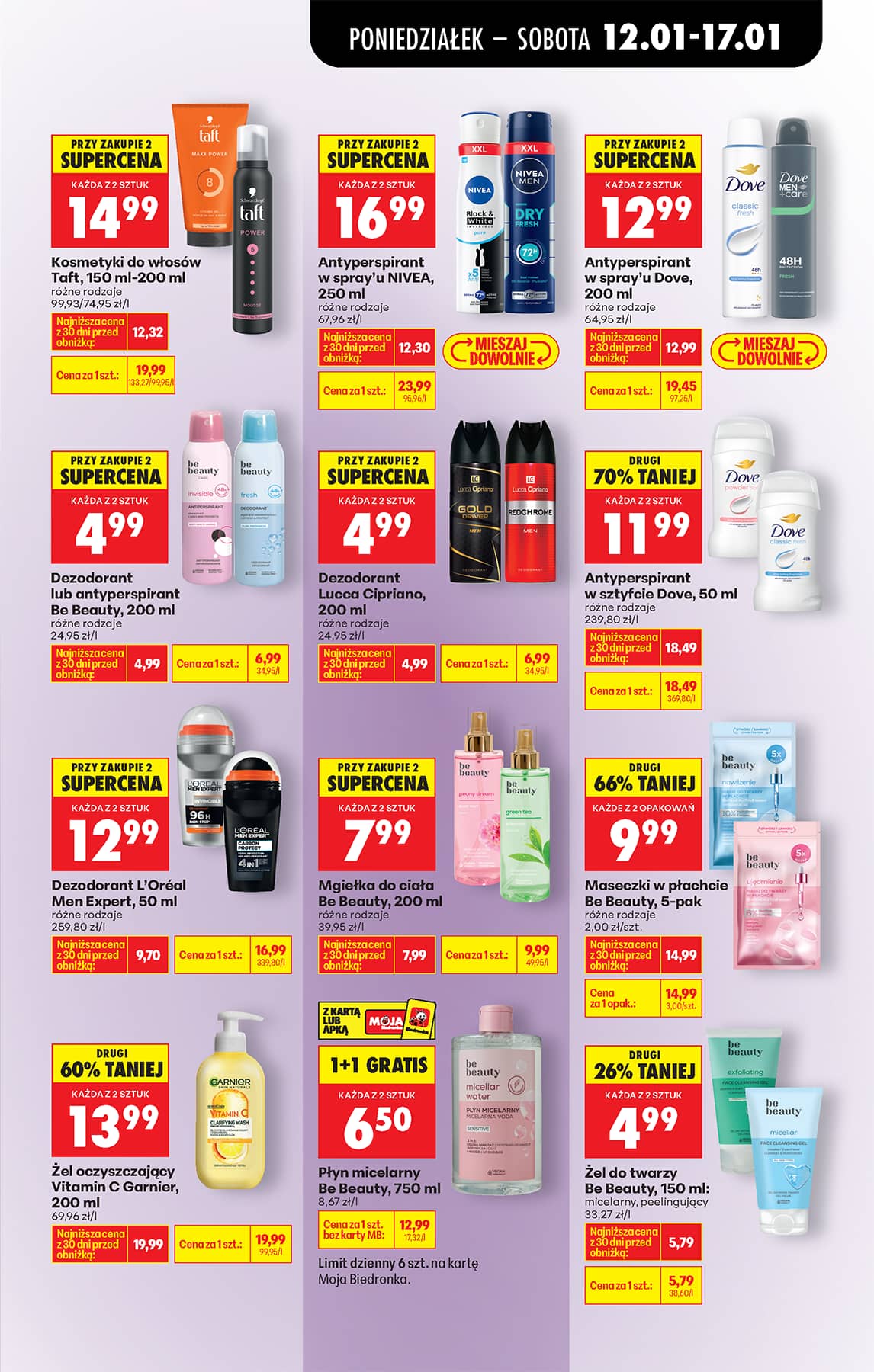 Biedronka - Codziennie niskie ceny P oferta od 12.01 65 puslapis