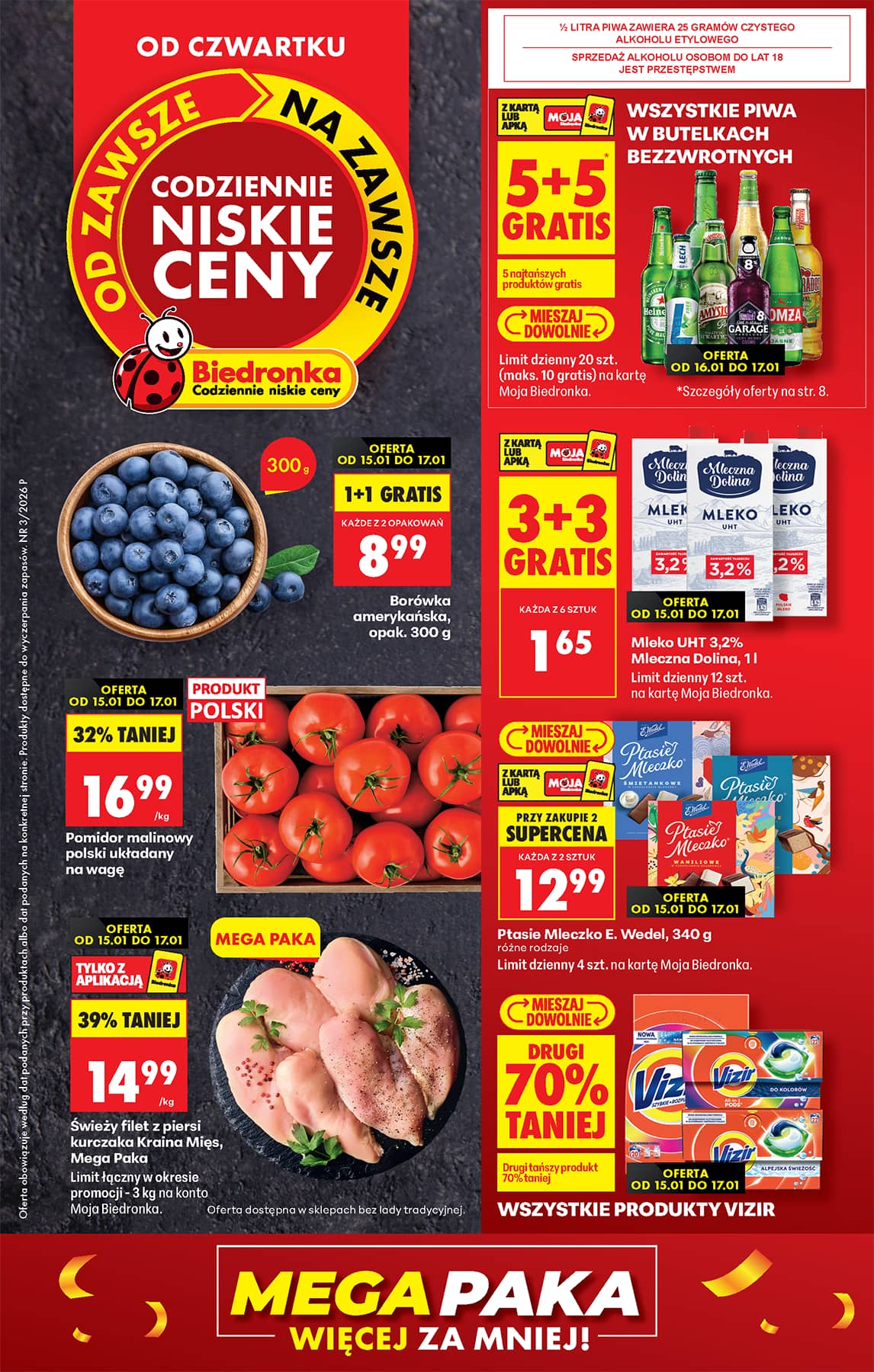 Biedronka - Codziennie niskie ceny P - oferta od 15.01 1 puslapis