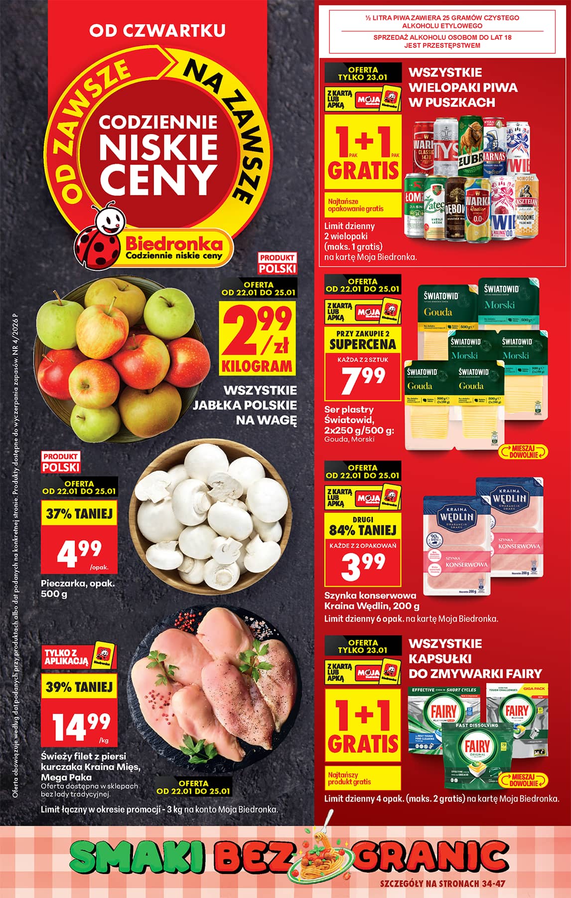 Biedronka - Codziennie niskie ceny P - oferta od 22.01 1 puslapis