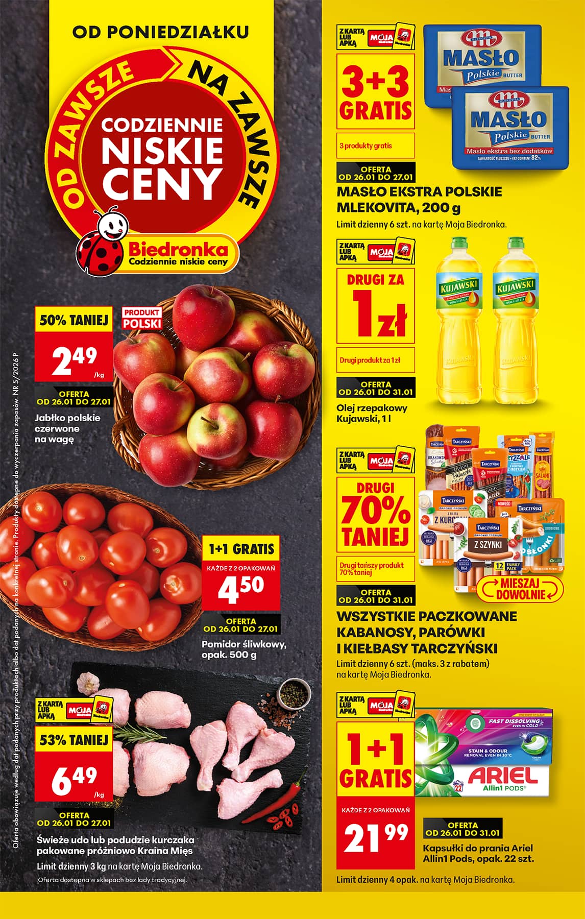 Biedronka - Codziennie niskie ceny P - oferta od 26.01 1 puslapis