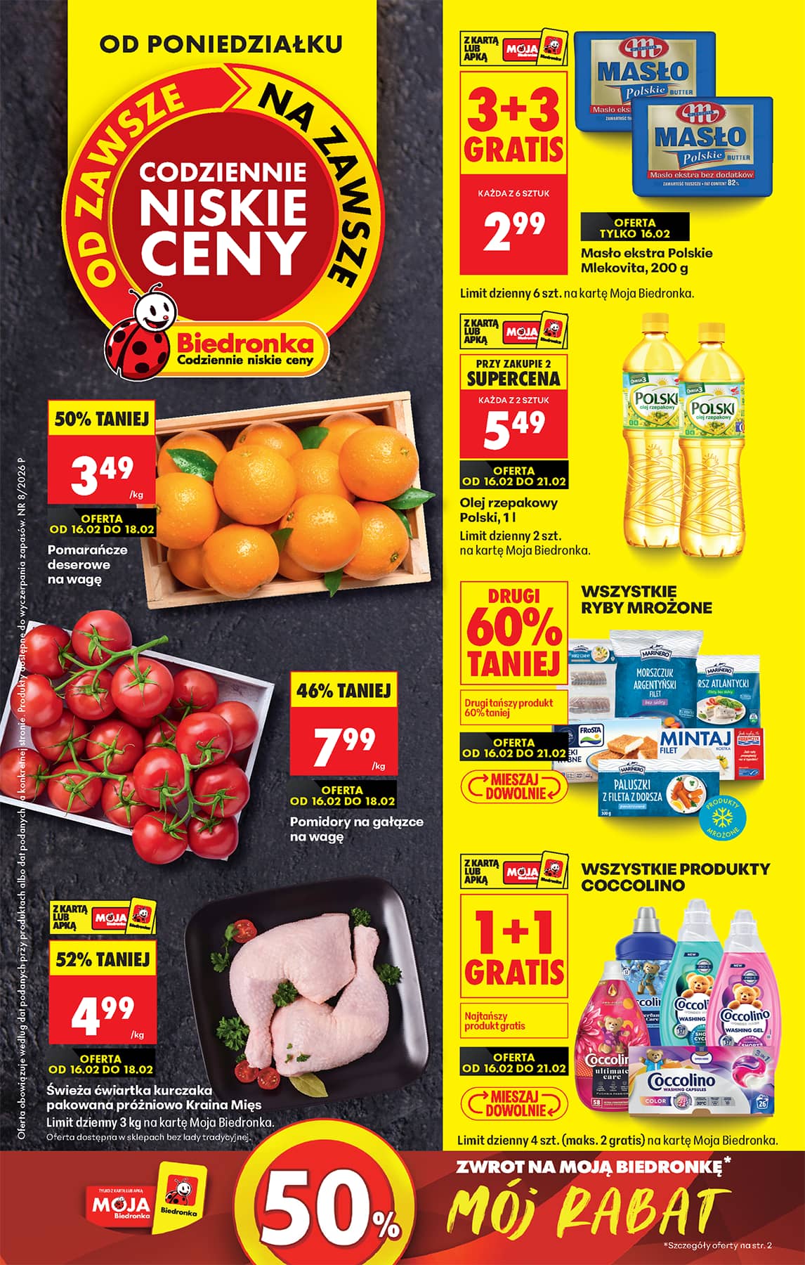 Biedronka - Codziennie niskie ceny P - oferta od 16.02 1 puslapis