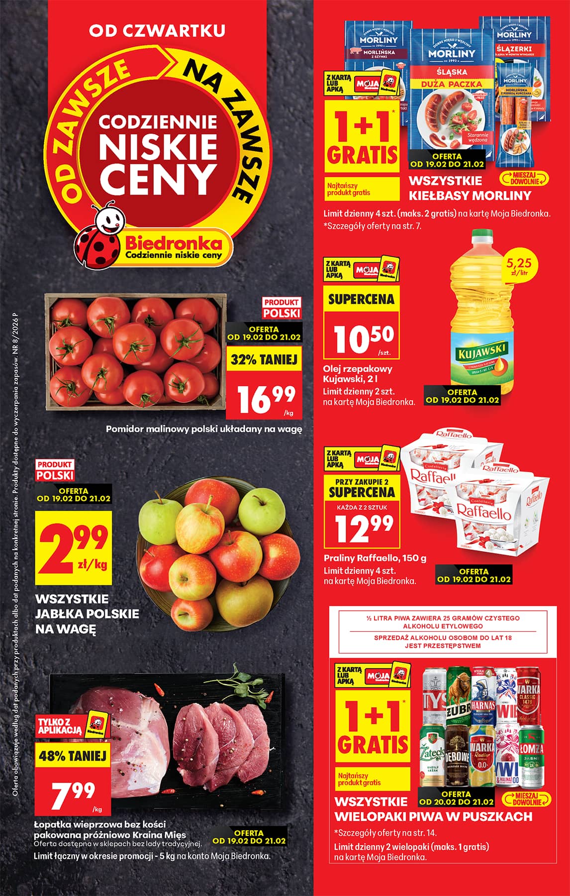 Biedronka - Codziennie niskie ceny P - oferta od 19.02 1 puslapis