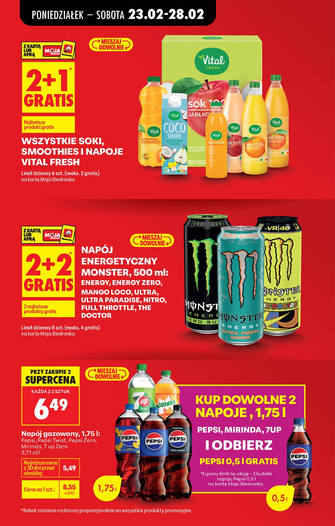 Biedronka - Codziennie niskie ceny P - oferta od 23.02 17 puslapis