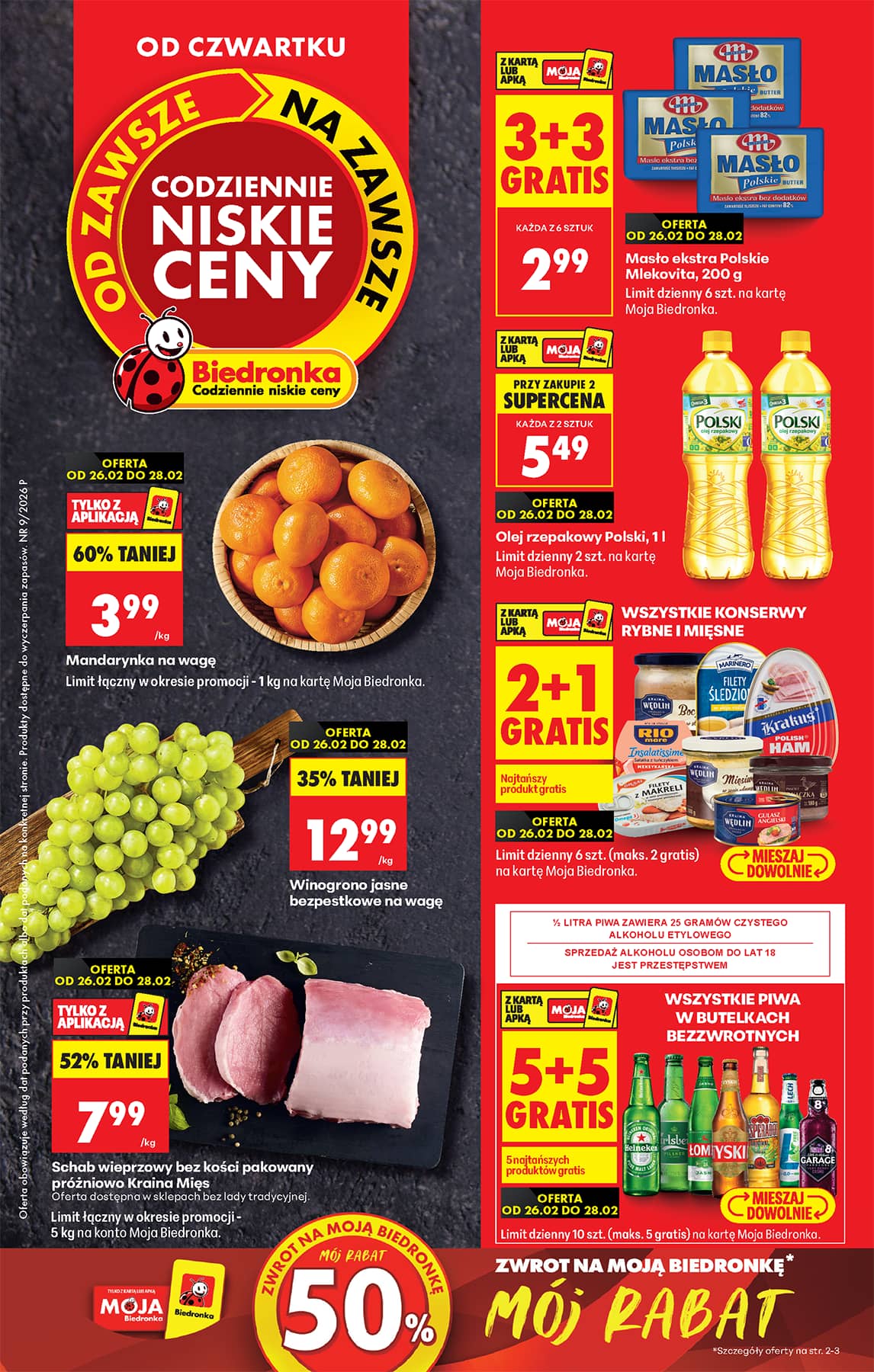 Biedronka - Codziennie niskie ceny P - oferta od 26.02 1 puslapis
