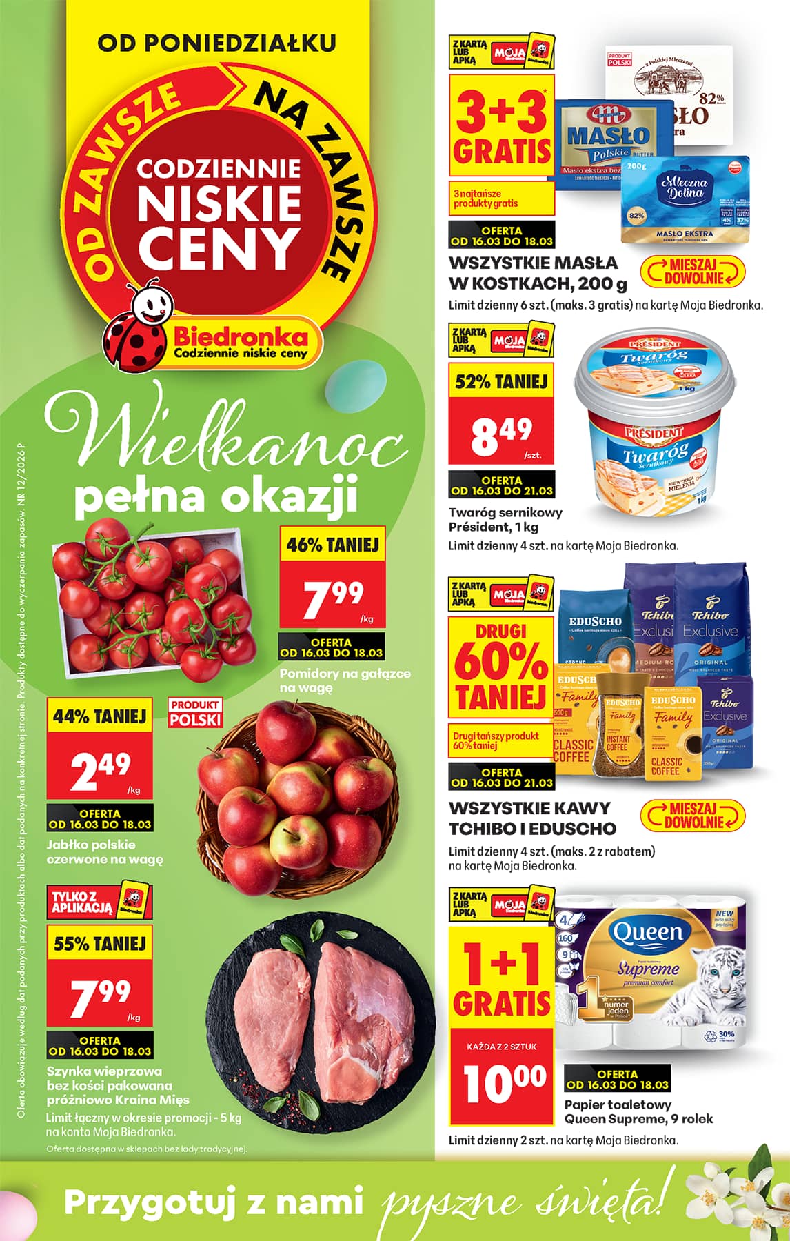 Biedronka - Codziennie niskie ceny P - oferta od 16.03 1 puslapis