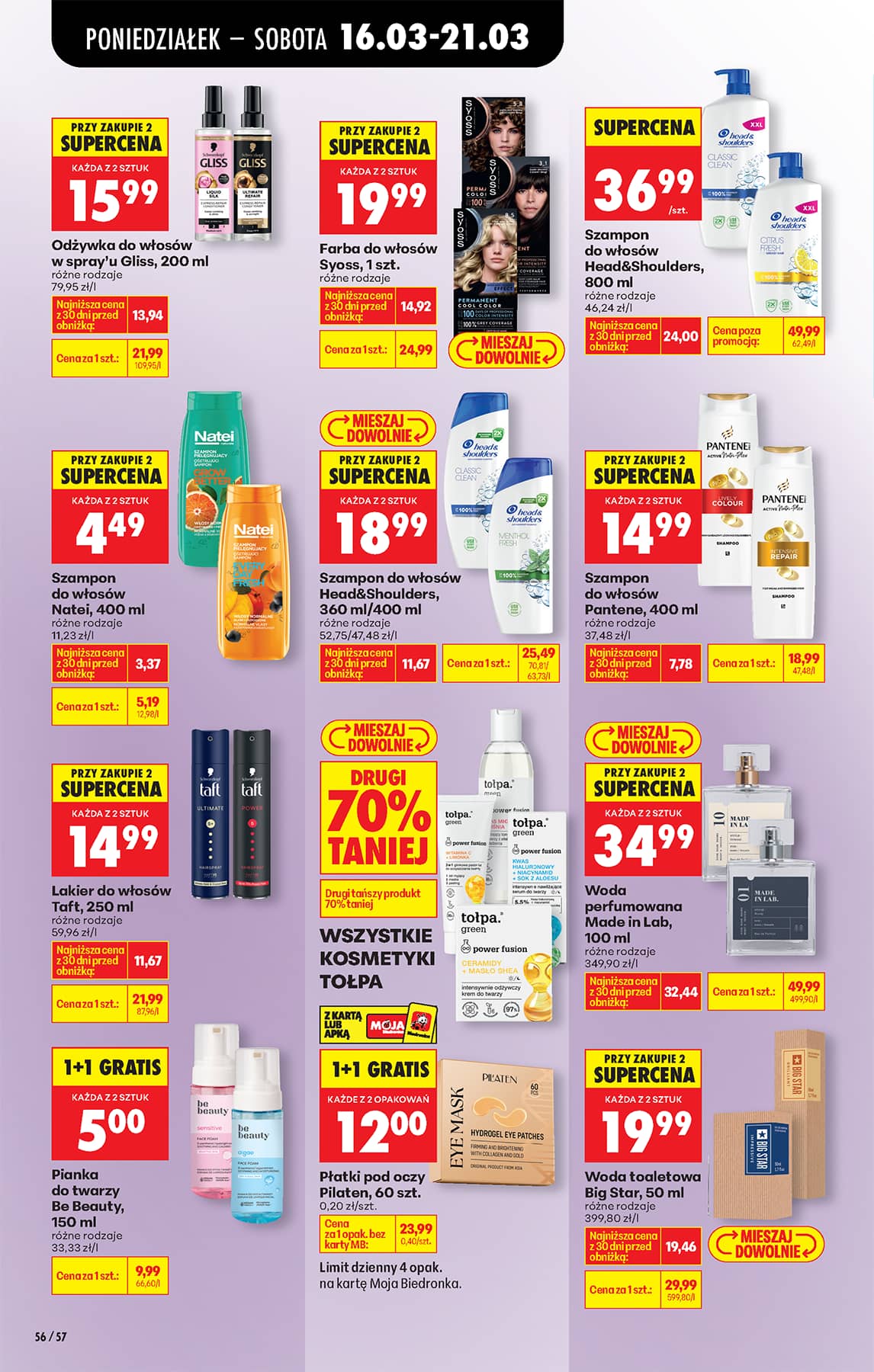 Biedronka - Codziennie niskie ceny P - oferta od 16.03 68 puslapis