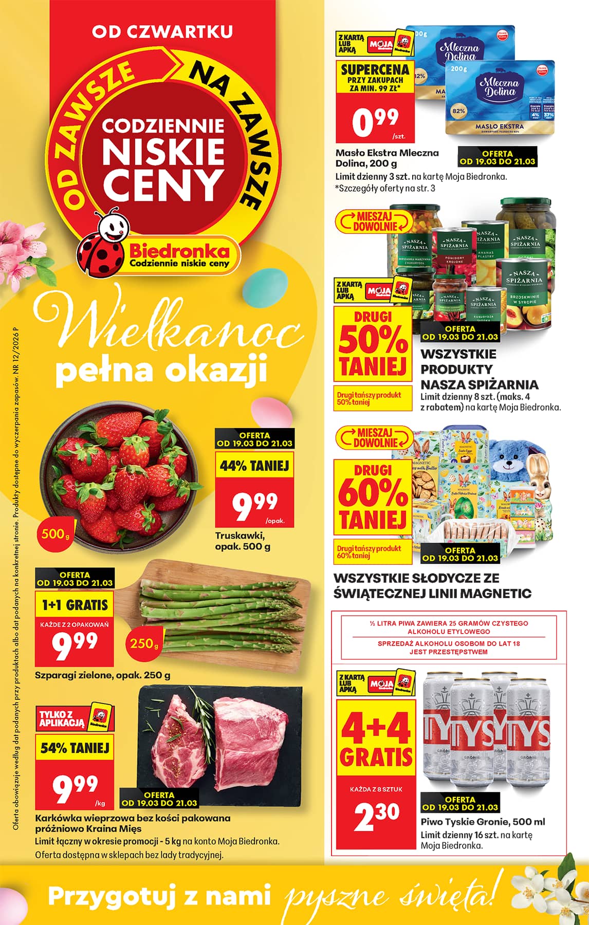 Biedronka - Codziennie niskie ceny P - oferta od 19.03 1 puslapis