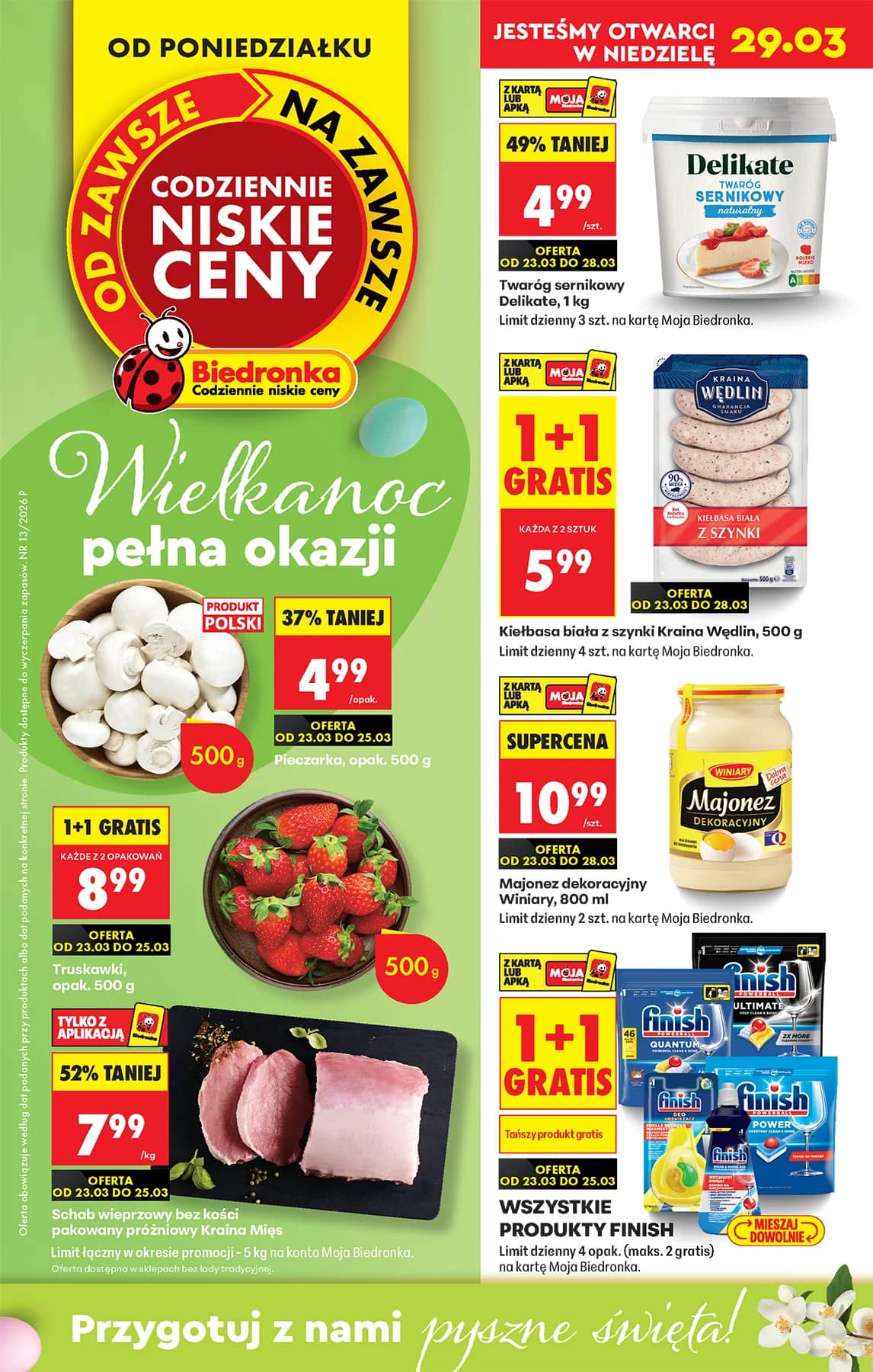 Biedronka - Codziennie niskie ceny P - oferta od 23.03 1 puslapis