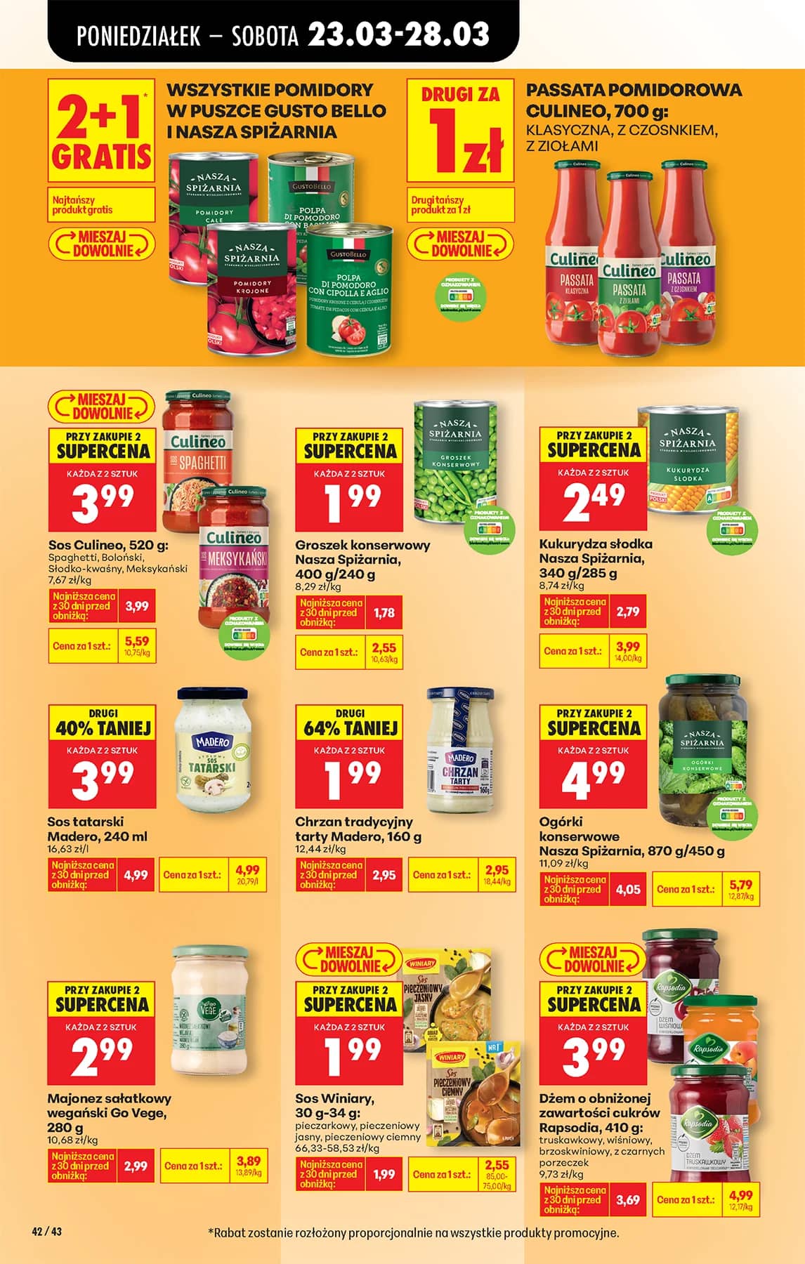 Biedronka - Codziennie niskie ceny P - oferta od 23.03 58 puslapis