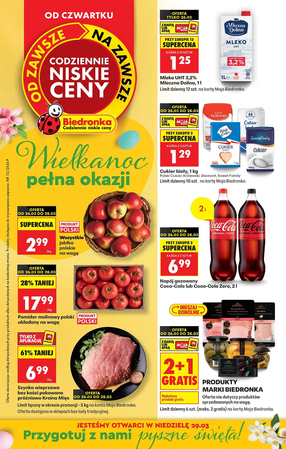 Biedronka - Codziennie niskie ceny P - oferta od 26.03 1 puslapis