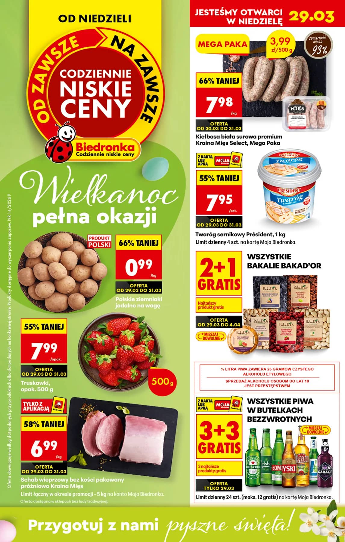 Biedronka - Codziennie niskie ceny P - oferta od 29.03 1 puslapis