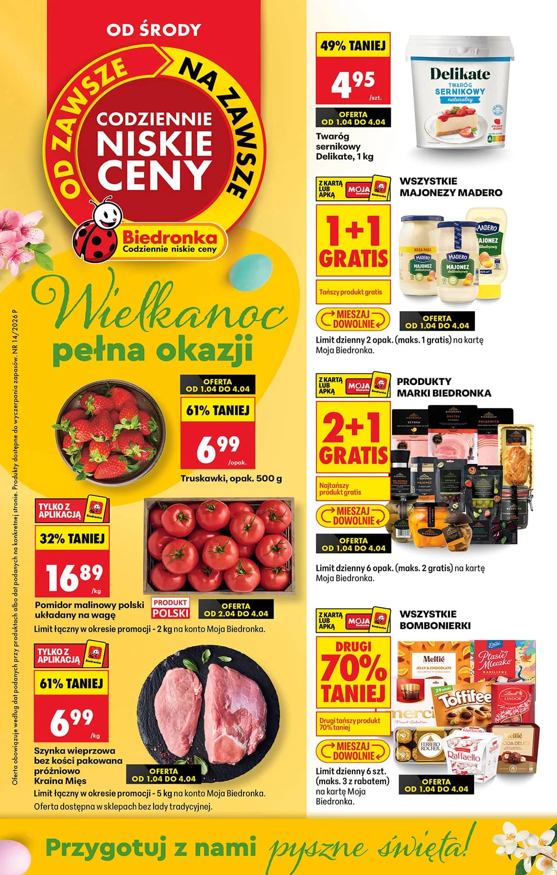 Biedronka - Codziennie niskie ceny P - oferta od 01.04 1 puslapis