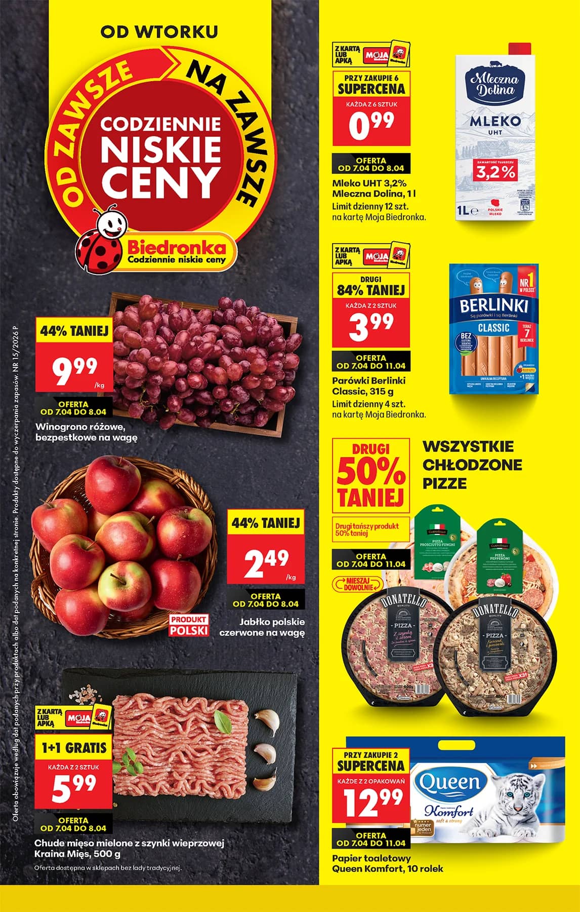Biedronka - Codziennie niskie ceny P - oferta od 07.04 1 puslapis