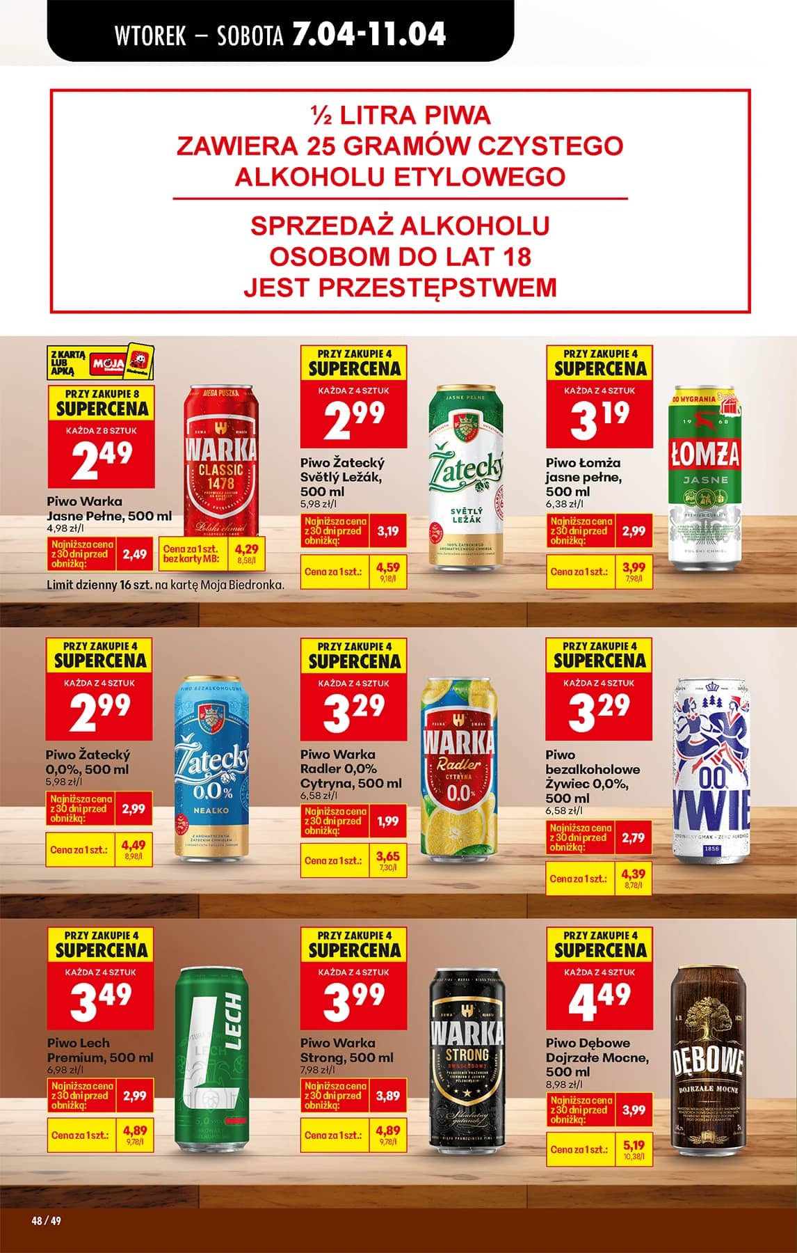 Biedronka - Codziennie niskie ceny P - oferta od 07.04 62 puslapis