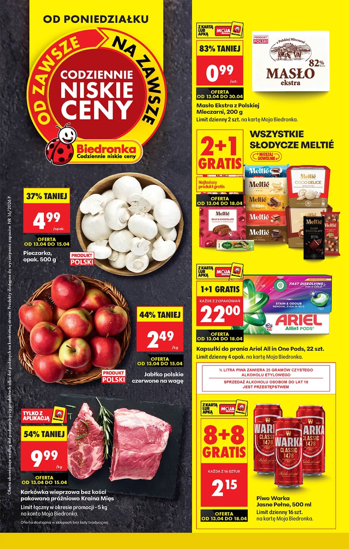 Biedronka - Biedronki niskie ceny P oferta od 13.04 1 puslapis