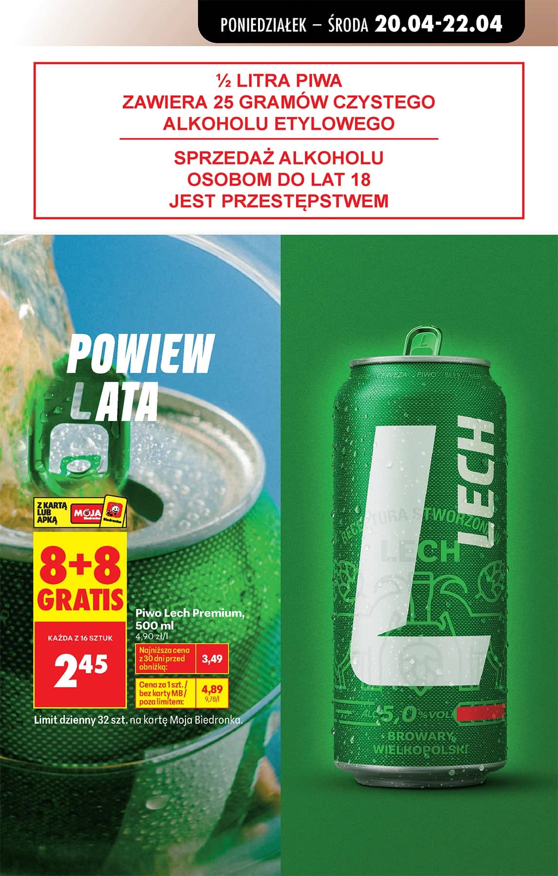 Biedronka - Codziennie niskie ceny P - oferta od 20.04 95 puslapis