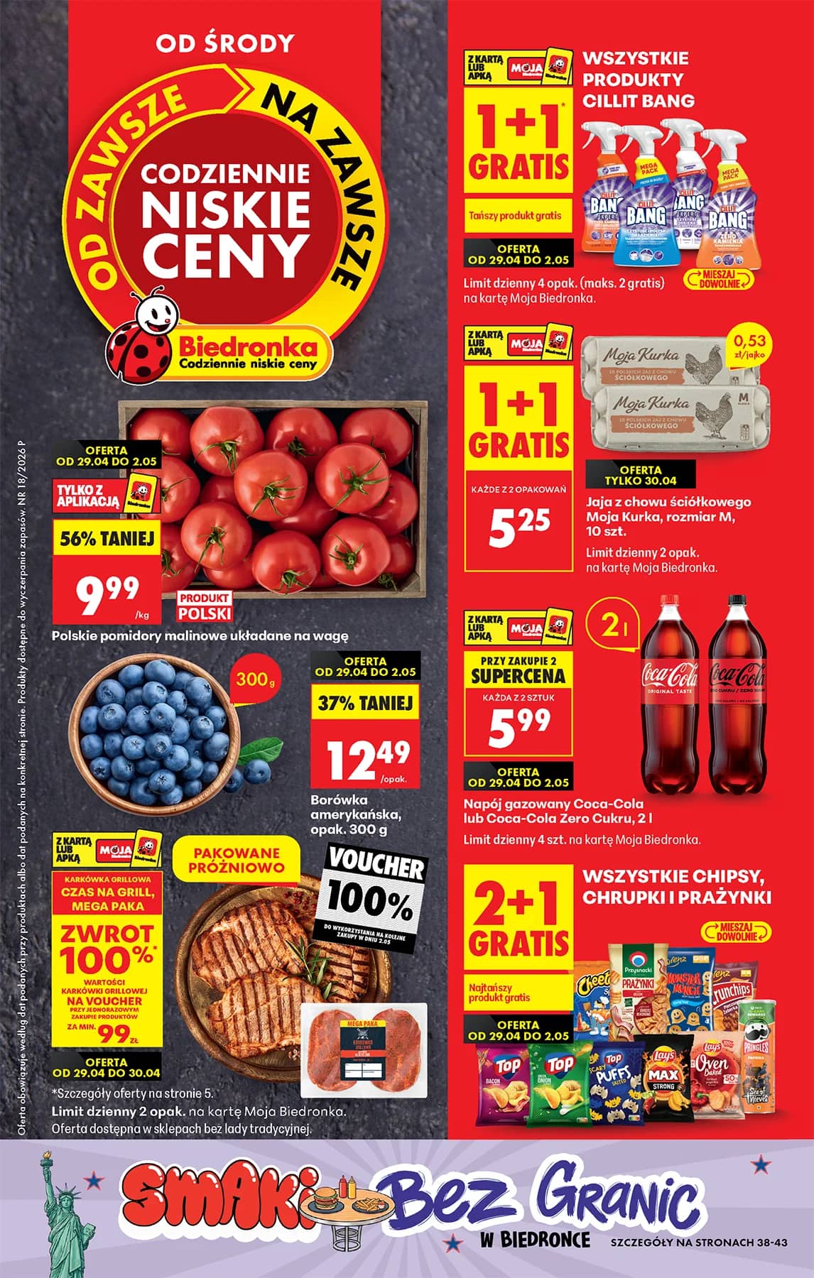 Biedronka - Codziennie niskie ceny P - oferta od 29.04 1 puslapis
