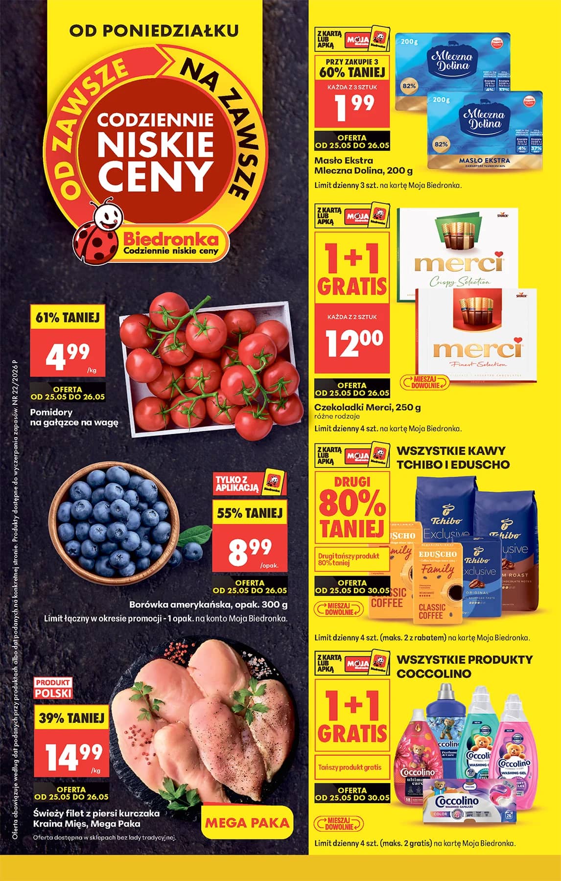 Biedronka - Codziennie niskie ceny P - oferta od 25.05 1 puslapis