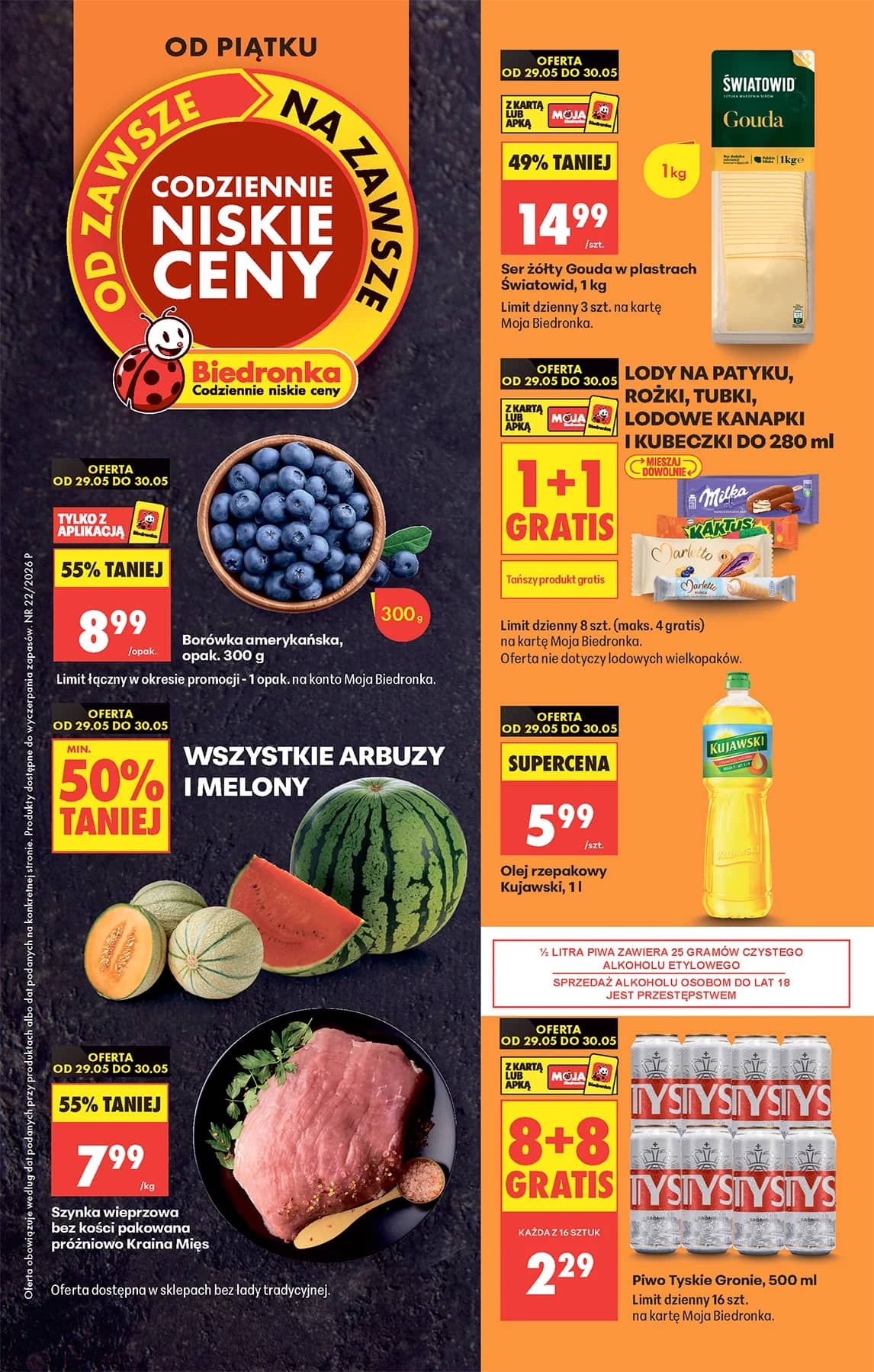Biedronka - Codziennie niskie ceny P - oferta od 29.05 1 puslapis