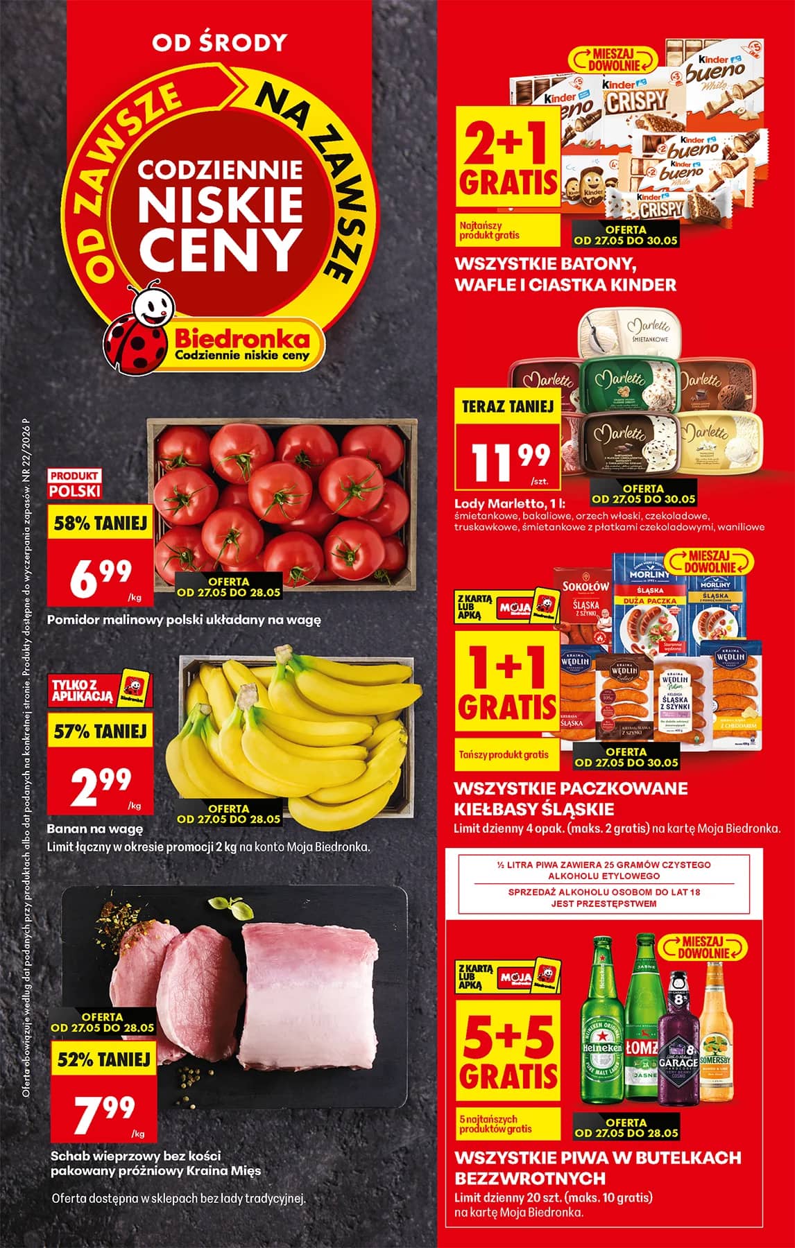 Biedronka - Codziennie niskie ceny P - oferta od 27.05 1 puslapis