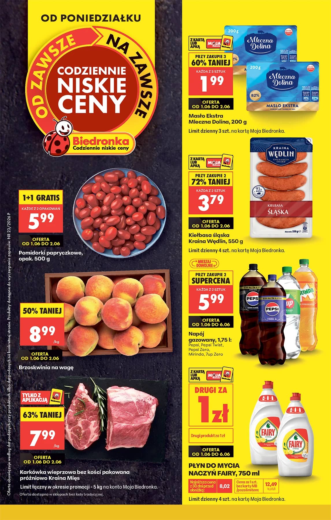Biedronka - Codziennie niskie ceny P - oferta od 01.06 1 puslapis