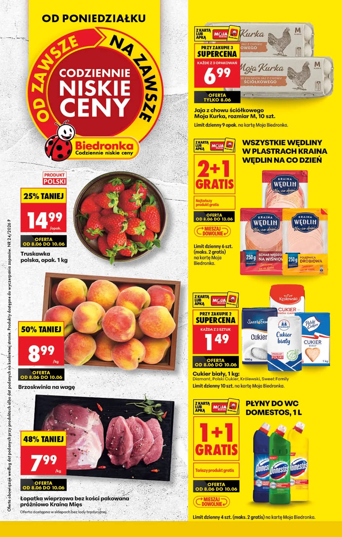 Biedronka - Codziennie niskie ceny P - oferta od 8.06 1 puslapis