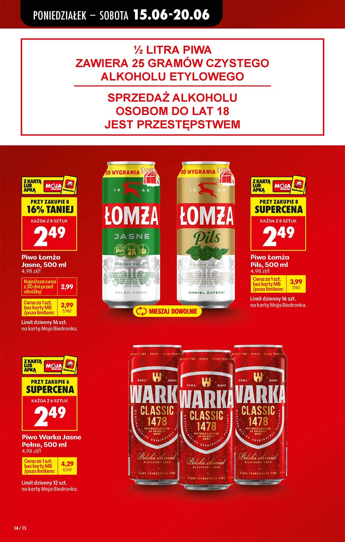 Biedronka - Codziennie niskie ceny P - oferta od 15.06 18 puslapis