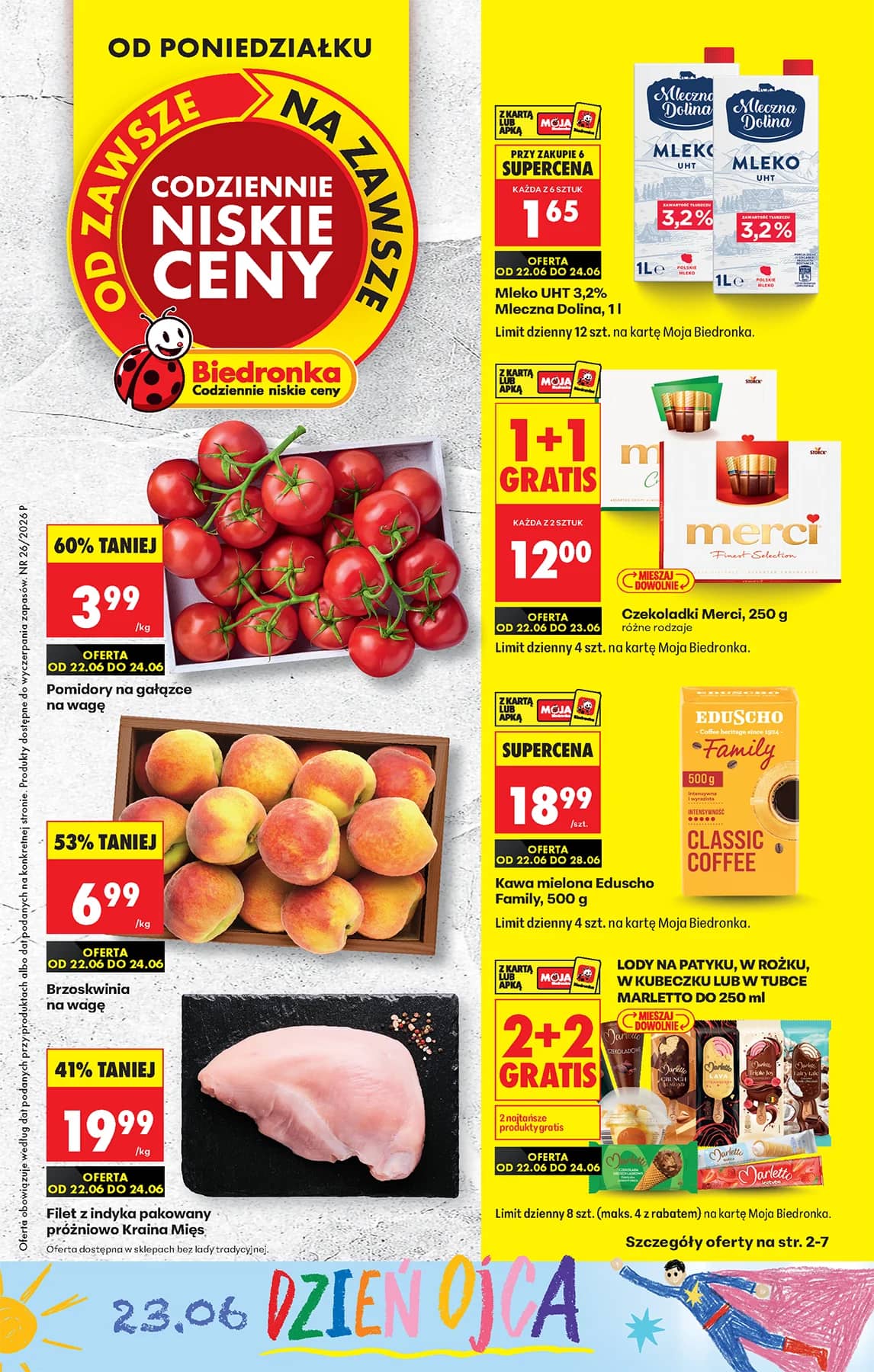 Biedronka - Codziennie niskie ceny P - oferta od 22.06 1 puslapis