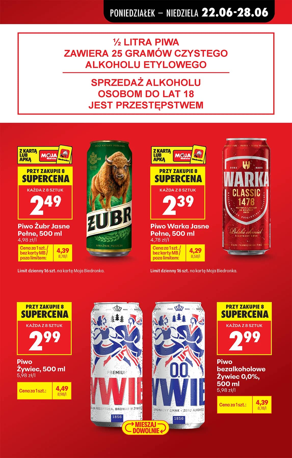 Biedronka - Codziennie niskie ceny P - oferta od 22.06 19 puslapis