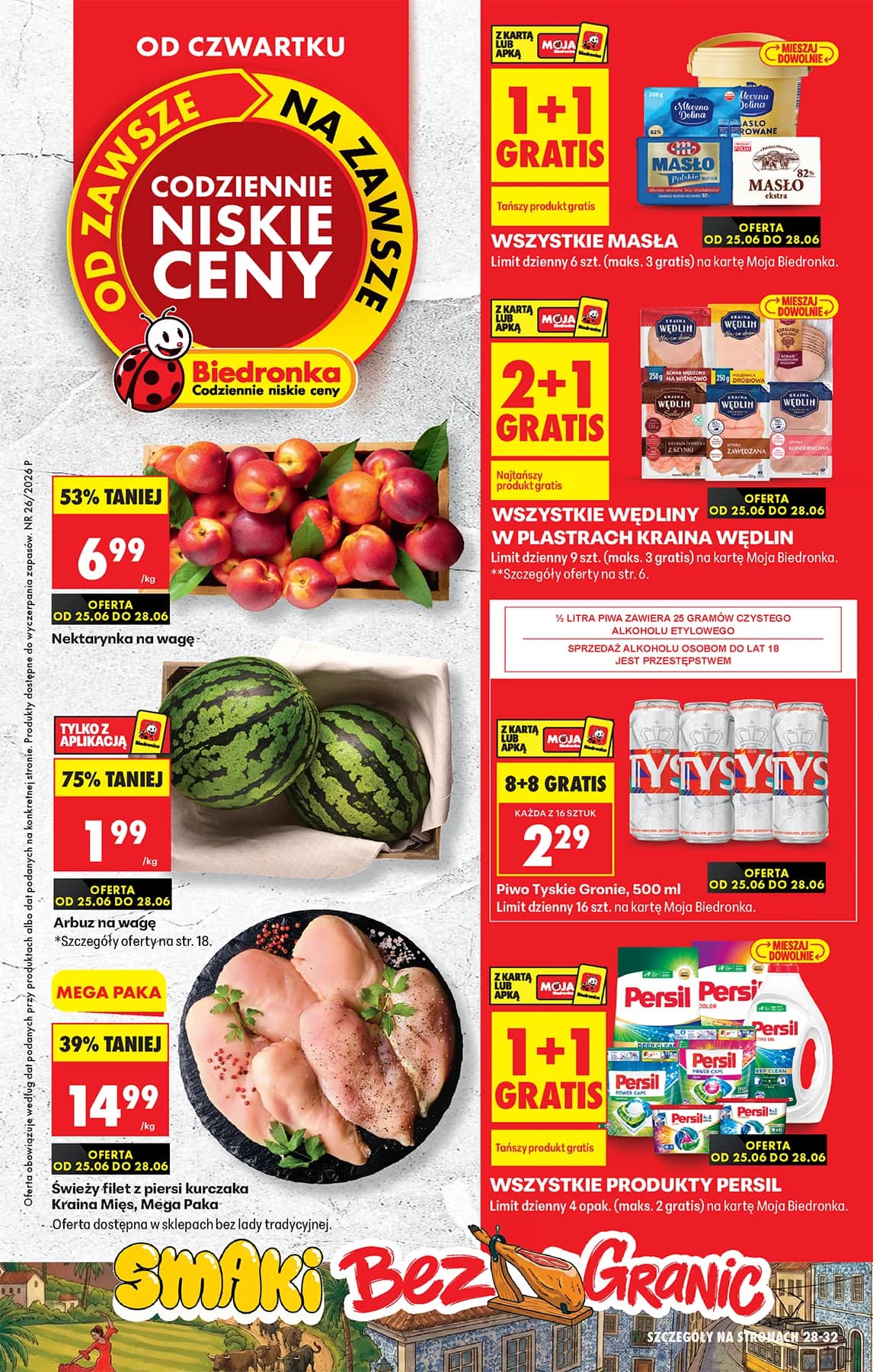 Biedronka - Codziennie niskie ceny P - oferta od 25.06 1 puslapis