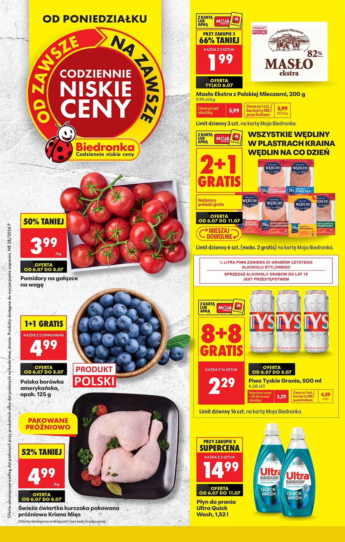 Biedronka - Codziennie niskie ceny P - oferta od 06.07 1 puslapis