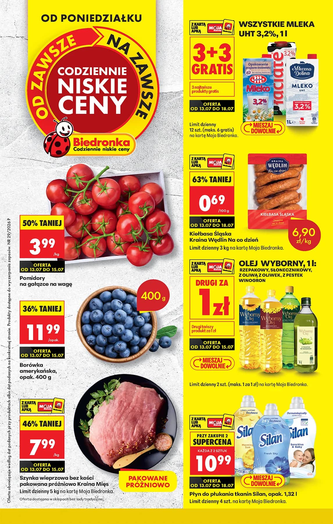 Biedronka - Codziennie niskie ceny P - oferta od 13.07 1 puslapis