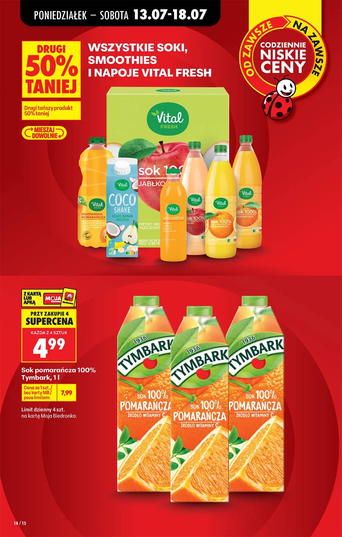 Biedronka - Codziennie niskie ceny P - oferta od 13.07 18 puslapis