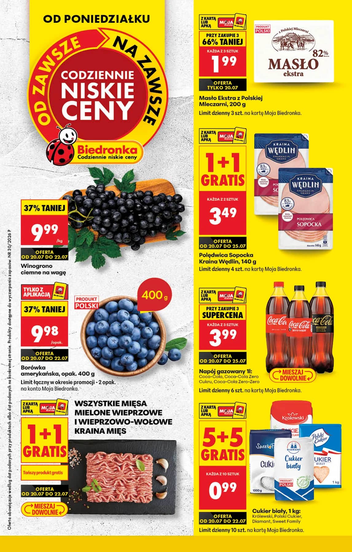Biedronka - Codziennie niskie ceny P - oferta od 20.07 1 puslapis