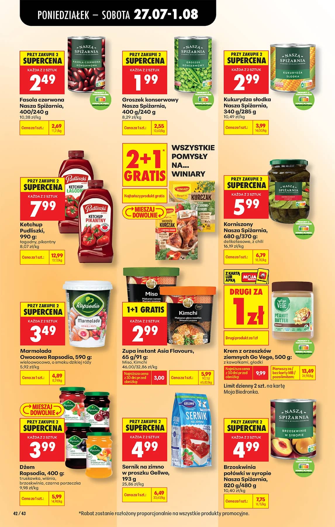 Biedronka - Codziennie niskie ceny P - oferta od 27.07 60 puslapis