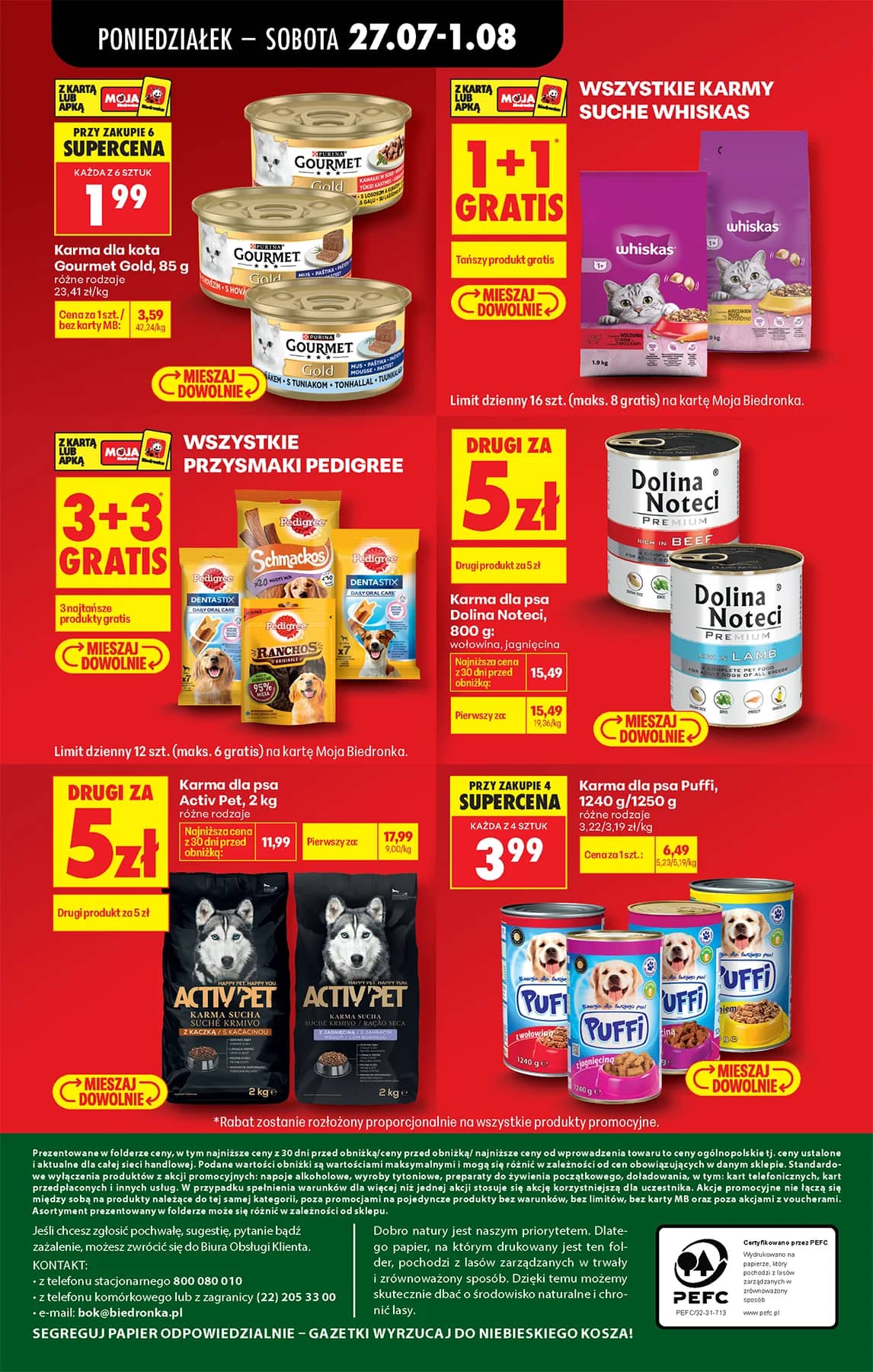 Biedronka - Codziennie niskie ceny P - oferta od 27.07 94 puslapis