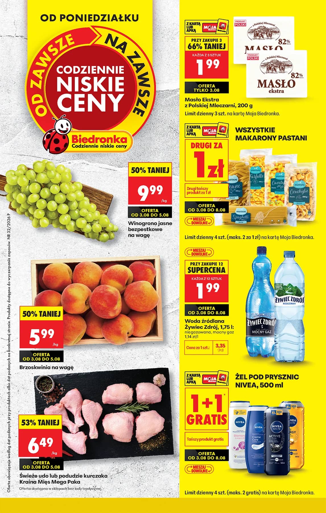 Biedronka - Codziennie niskie ceny P - oferta od 03.08 1 puslapis