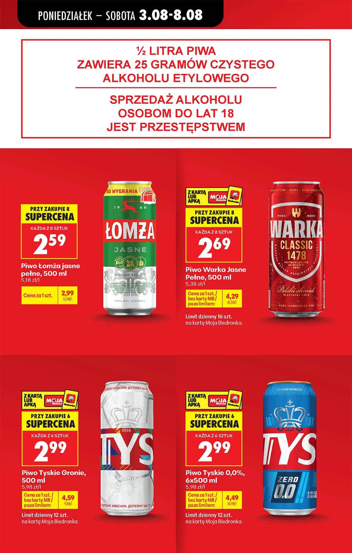 Biedronka - Codziennie niskie ceny P - oferta od 03.08 19 puslapis