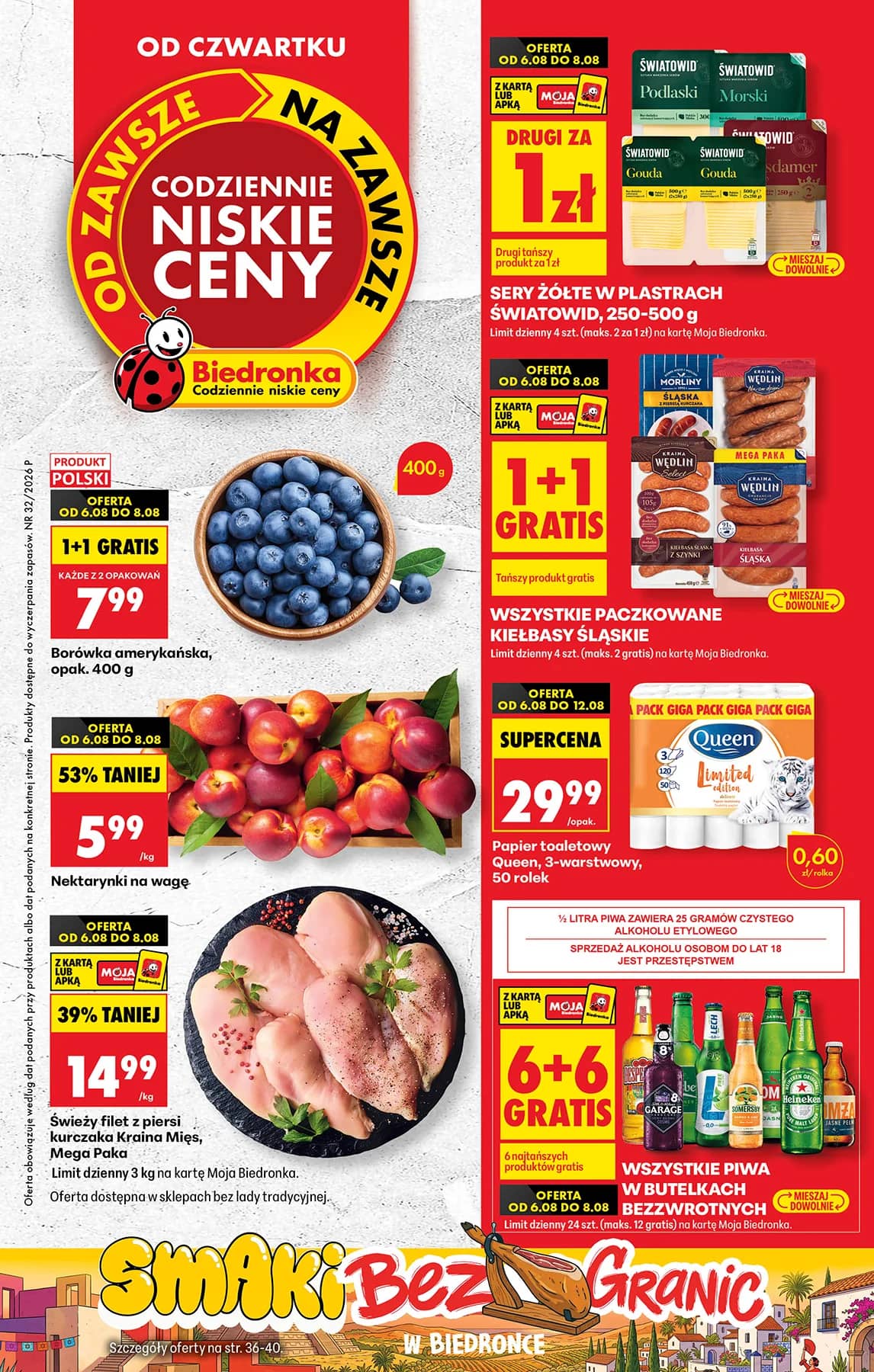 Biedronka - Codziennie niskie ceny P - oferta od 06.08 1 puslapis