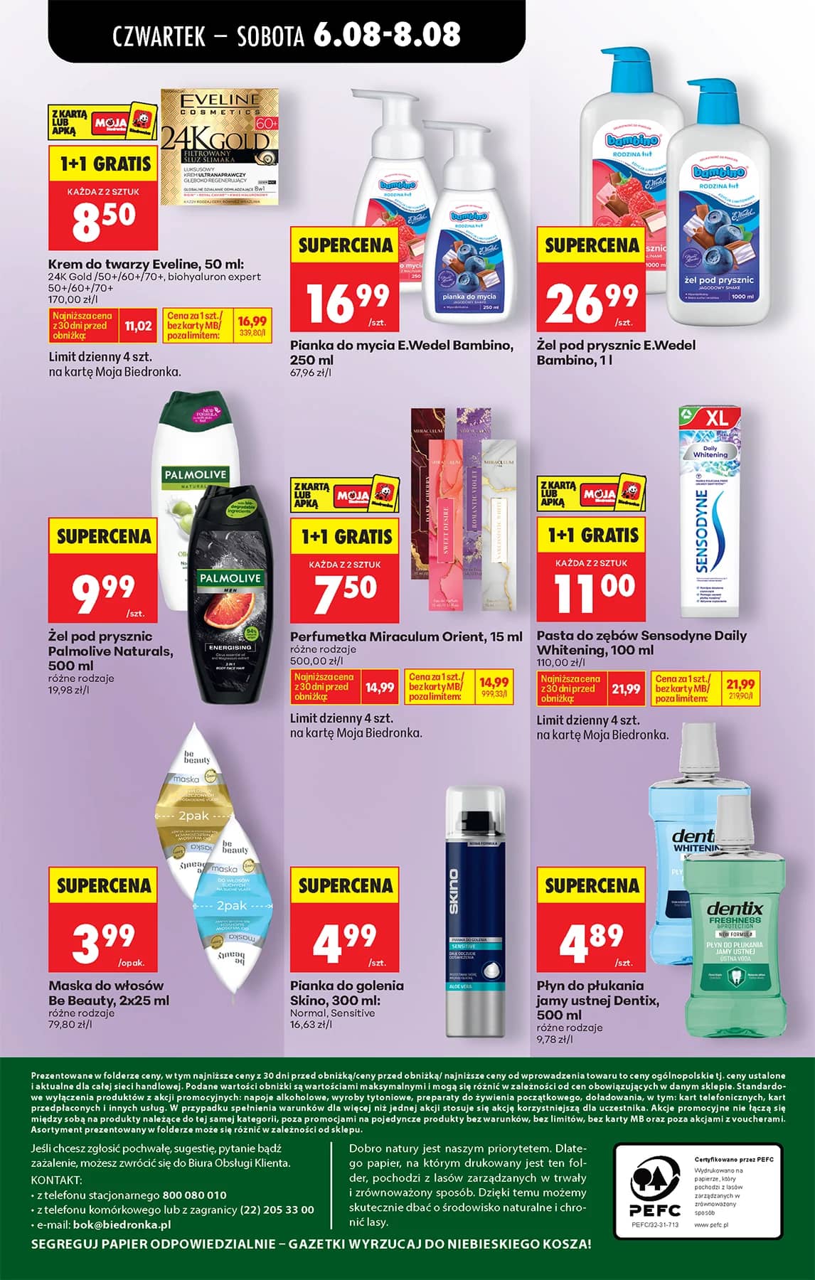 Biedronka - Codziennie niskie ceny P - oferta od 06.08 86 puslapis