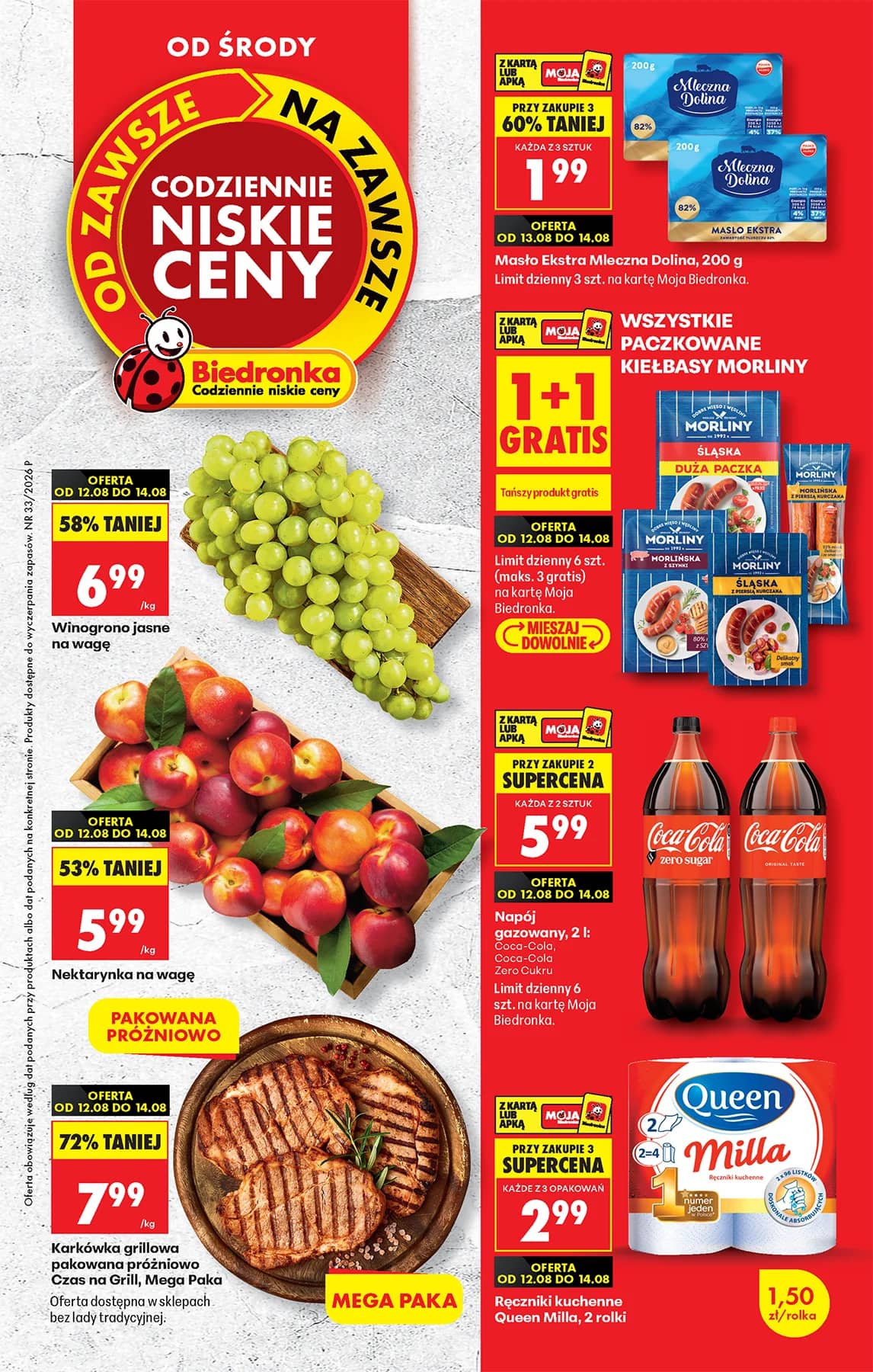 Biedronka - Codziennie niskie ceny P - oferta od 12.08 1 puslapis
