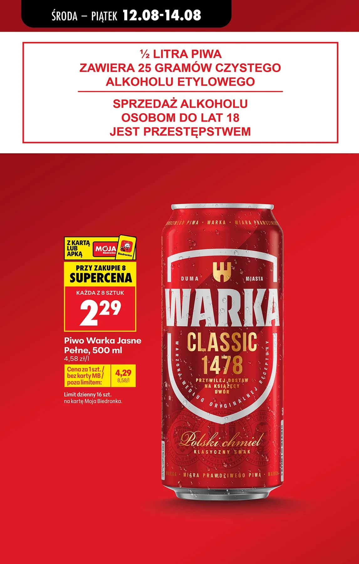 Biedronka - Codziennie niskie ceny P - oferta od 12.08 19 puslapis