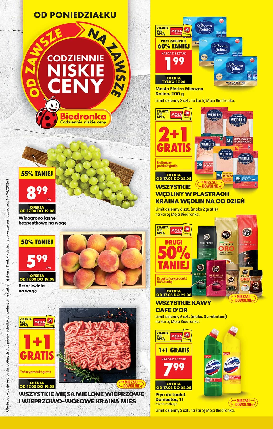 Biedronka - Codziennie niskie ceny P - oferta od 17.08 1 puslapis