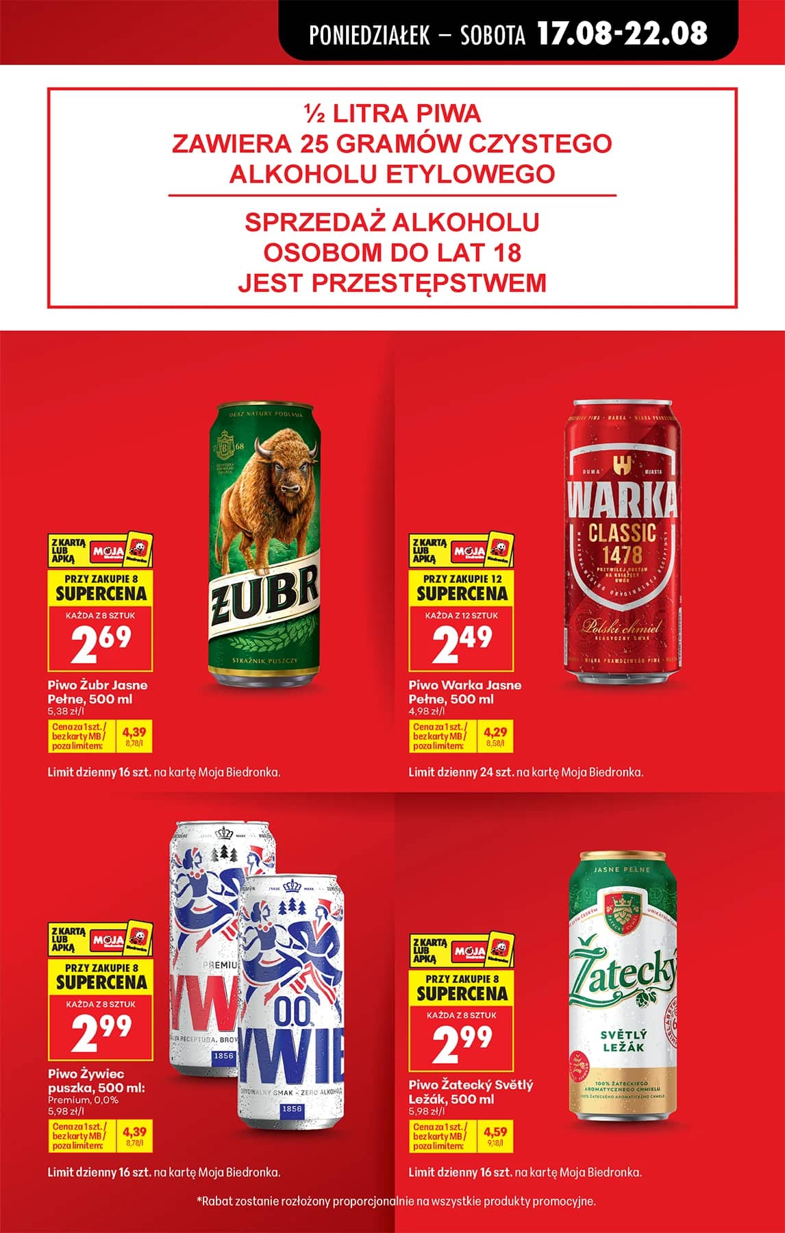 Biedronka - Codziennie niskie ceny P - oferta od 17.08 15 puslapis