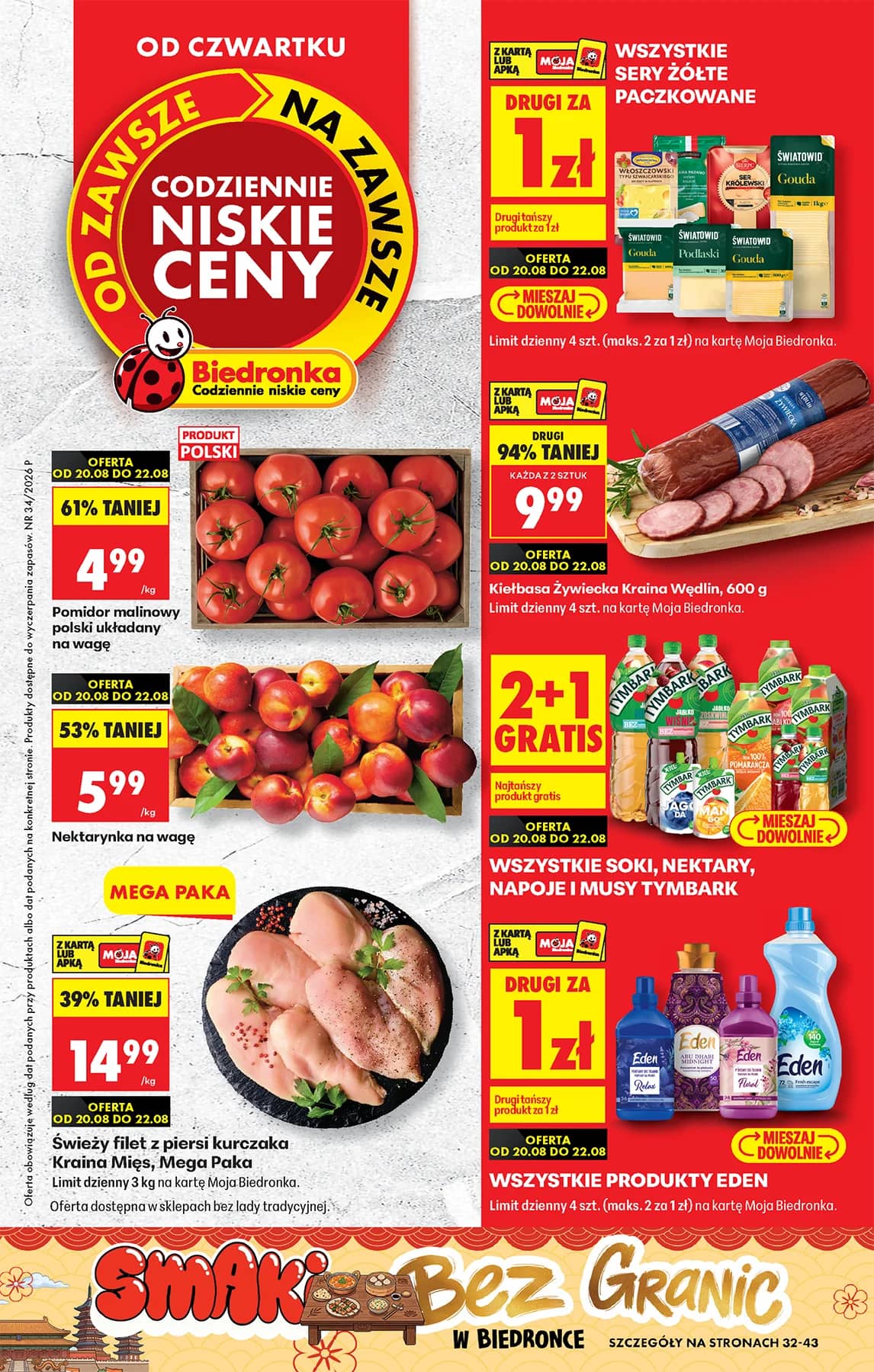 Biedronka - Codziennie niskie ceny P - oferta od 20.08 1 puslapis