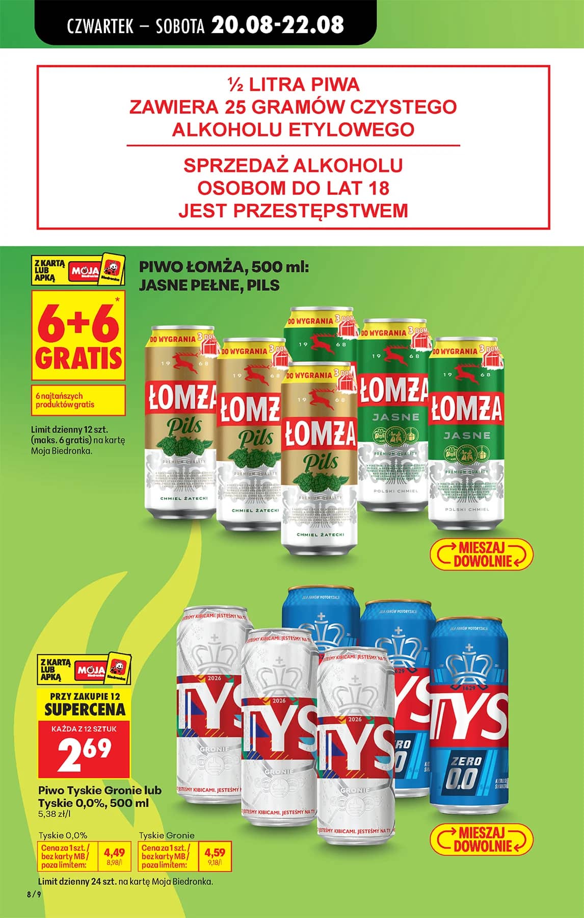 Biedronka - Codziennie niskie ceny P - oferta od 20.08 8 puslapis