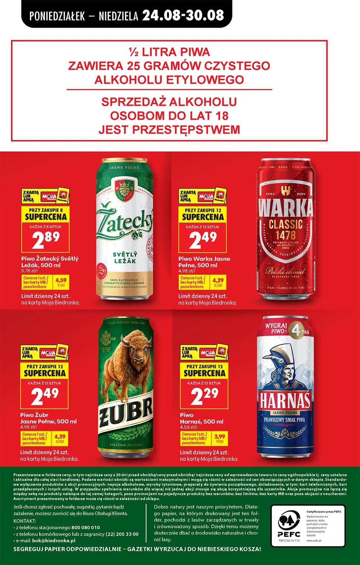 Biedronka - Codziennie niskie ceny P - oferta od 24.08 18 puslapis
