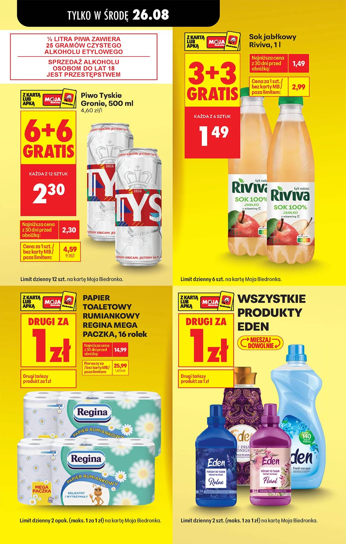 Biedronka - Codziennie niskie ceny P - oferta od 24.08 25 puslapis